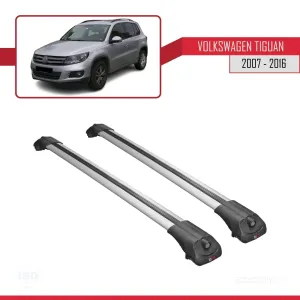 Volkswagen Tiguan 2007-2016 Arası ile uyumlu ACE-1 Ara Atkı Tavan Barı GRİ thumb 3