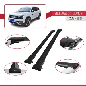 Volkswagen Teramont 2018 ve Sonrası ile Uyumlu FLY Model Ara Atkı Tavan Barı SİYAH - Görsel 5