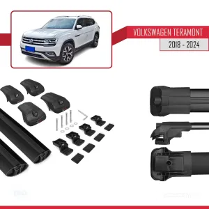 Volkswagen Teramont 2018 ve Sonrası ile uyumlu ACE-1 Ara Atkı Tavan Barı SİYAH - Görsel 5