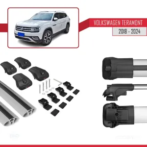 Volkswagen Teramont 2018 ve Sonrası ile uyumlu ACE-1 Ara Atkı Tavan Barı GRİ - Görsel 5