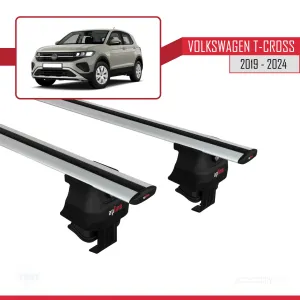 Volkswagen T-Cross 2019 ve Sonrası ile uyumlu ACE-4 Ara Atkı Tavan Barı GRİ thumb 2