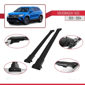 Volkswagen Taos 2021 ve Sonrası ile Uyumlu FLY Model Ara Atkı Tavan Barı SİYAH - Görsel 5