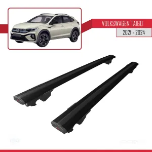 Volkswagen Taigo 2021 ve Sonrası ile uyumlu HOOK Model Anahtar Kilitli Ara Atkı Tavan Barı SİYAH thumb 4