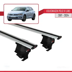 Volkswagen Polo VI (AW) 2017 ve Sonrası ile uyumlu ACE-4 Ara Atkı Tavan Barı GRİ thumb 3