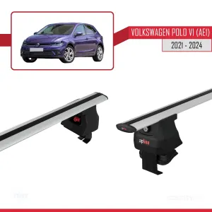 Volkswagen Polo VI (AE1) 2021 ve Sonrası ile uyumlu ACE-4 Ara Atkı Tavan Barı GRİ thumb 4