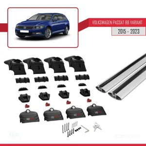 Volkswagen Passat VARIANT (B8) 2015-2023 Arası ile uyumlu ACE-2 Ara Atkı Tavan Barı GRİ - Görsel 5