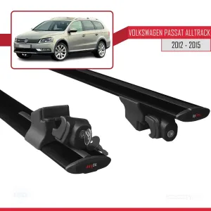 Volkswagen Passat ALLTRACK 2012-2015 Arası ile uyumlu HOOK Model Anahtar Kilitli Ara Atkı Tavan Barı SİYAH thumb 5