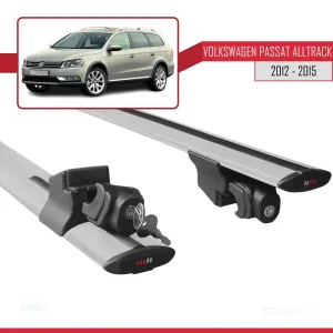 Volkswagen Passat ALLTRACK 2012-2015 Arası ile uyumlu HOOK Model Anahtar Kilitli Ara Atkı Tavan Barı GRİ thumb 5