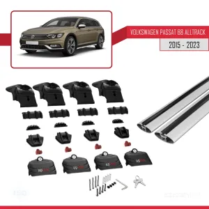 Volkswagen Passat ALLTRACK (B8) 2015-2023 Arası ile uyumlu ACE-2 Ara Atkı Tavan Barı GRİ thumb 5