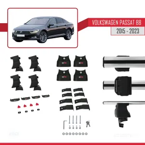 Volkswagen Passat (B8) 2019-2023 Arası ile uyumlu ACE-4 Ara Atkı Tavan Barı GRİ - Görsel 4