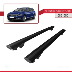 Volkswagen Passat (B7) VARIANT 2010-2015 Arası ile uyumlu HOOK Model Anahtar Kilitli Ara Atkı Tavan Barı SİYAH - Görsel 4