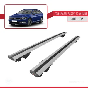 Volkswagen Passat (B7) VARIANT 2010-2015 Arası ile uyumlu HOOK Model Anahtar Kilitli Ara Atkı Tavan Barı GRİ thumb 4