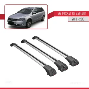 Volkswagen Passat (B7) VARIANT 2010-2015 Arası ile uyumlu ACE-1 Ara Atkı Tavan Barı GRİ 3 ADET BAR thumb 3
