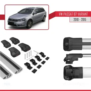 Volkswagen Passat (B7) VARIANT 2010-2015 Arası ile uyumlu ACE-1 Ara Atkı Tavan Barı GRİ - Görsel 5