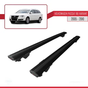 Volkswagen Passat (B6) VARIANT 2005-2010 Arası ile uyumlu HOOK Model Anahtar Kilitli Ara Atkı Tavan Barı SİYAH thumb 4
