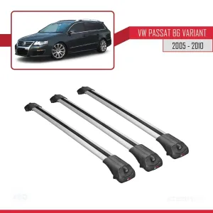 Volkswagen Passat (B6) VARIANT 2005-2010 Arası ile uyumlu ACE-1 Ara Atkı Tavan Barı GRİ 3 ADET BAR thumb 3