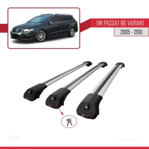 Volkswagen Passat (B6) VARIANT 2005-2010 Arası ile uyumlu ACE-1 Ara Atkı Tavan Barı GRİ 3 ADET BAR thumb 4
