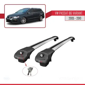 Volkswagen Passat (B6) SW 2005-2010 Arası ile uyumlu ACE-1 Ara Atkı Tavan Barı GRİ thumb 4