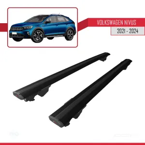 Volkswagen Nivus 2021 ve Sonrası ile uyumlu HOOK Model Anahtar Kilitli Ara Atkı Tavan Barı SİYAH thumb 4