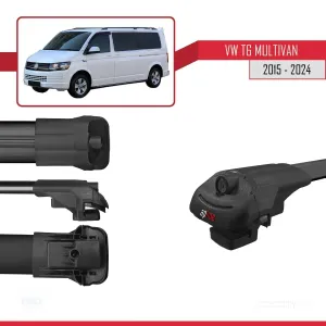 Multivan (T6) 2015 ve Sonrası ile uyumlu ACE-1 Ara Atkı Tavan Barı SİYAH 4 ADET BAR - Görsel 5