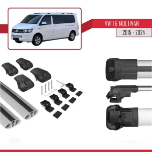 Multivan (T6) 2015 ve Sonrası ile uyumlu ACE-1 Ara Atkı Tavan Barı GRİ - Görsel 5