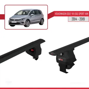 Volkswagen Golf VII (5G) Sport Van 2014-2019 Arası ile uyumlu ACE-4 Ara Atkı Tavan Barı SİYAH thumb 5