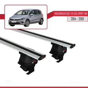 Volkswagen Golf VII (5G) Sport Van 2014-2019 Arası ile uyumlu ACE-4 Ara Atkı Tavan Barı GRİ thumb 2