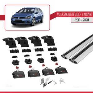 Volkswagen Golf VARIANT (MK7-5G) 2013-2020 Arası ile uyumlu ACE-2 Ara Atkı Tavan Barı GRİ - Görsel 5