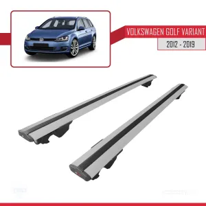 Volkswagen Golf VARIANT (MK7-5G) 2012-2019 Arası ile uyumlu HOOK Model Anahtar Kilitli Ara Atkı Tavan Barı GRİ thumb 4