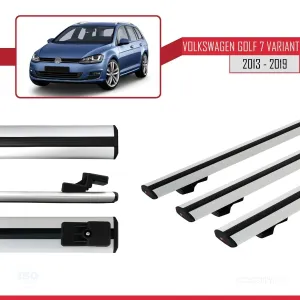 Volkswagen Golf 7 VARIANT 2013-2019 Arası ile uyumlu Basic Model Ara Atkı Tavan Barı GRİ 3 ADET - Görsel 5