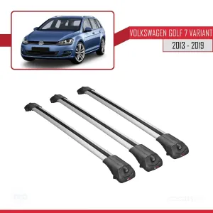 Volkswagen Golf 7 VARIANT 2013-2019 Arası ile uyumlu ACE-1 Ara Atkı Tavan Barı GRİ 3 ADET BAR thumb 3