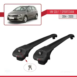 Volkswagen Golf 7 SPORTSVAN 2014-2020 Arası ile uyumlu ACE-1 Ara Atkı Tavan Barı SİYAH thumb 4