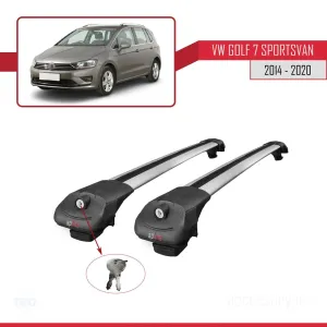 Volkswagen Golf 7 SPORTSVAN 2014-2020 Arası ile uyumlu ACE-1 Ara Atkı Tavan Barı GRİ thumb 4