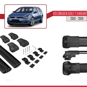 Volkswagen Golf (7) VARIANT 2013-2019 Arası ile uyumlu ACE-1 Ara Atkı Tavan Barı SİYAH - Görsel 5