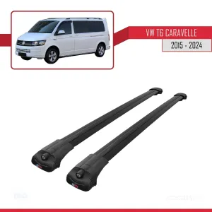 Volkswagen Caravelle (T6) 2015 ve Sonrası ile uyumlu ACE-1 Ara Atkı Tavan Barı SİYAH thumb 3