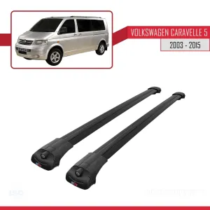 Volkswagen Caravelle (T5) 2003-2015 Arası ile uyumlu ACE-1 Ara Atkı Tavan Barı SİYAH - Görsel 3