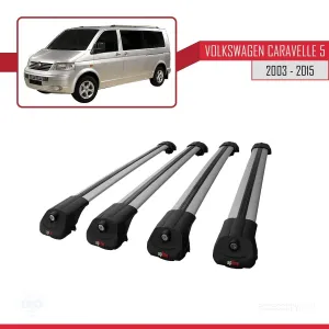 Volkswagen Caravelle (T5) 2003-2015 Arası ile uyumlu ACE-1 Ara Atkı Tavan Barı GRİ 4 ADET BAR thumb 4