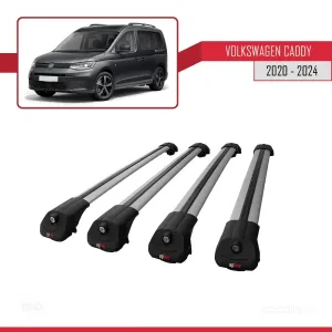 Volkswagen Caddy 2020 ve Sonrası ile uyumlu ACE-1 Ara Atkı Tavan Barı GRİ 4 ADET BAR thumb 4
