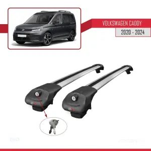 Volkswagen Caddy 2020 ve Sonrası ile uyumlu ACE-1 Ara Atkı Tavan Barı GRİ - Görsel 4