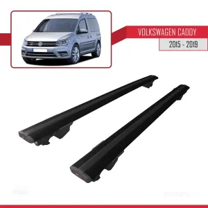 Volkswagen Caddy 2015-2019 Arası ile uyumlu HOOK Model Anahtar Kilitli Ara Atkı Tavan Barı SİYAH - Görsel 4