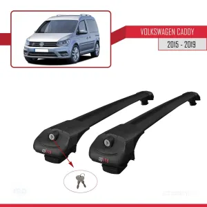 Volkswagen Caddy 2015-2019 Arası ile uyumlu ACE-1 Ara Atkı Tavan Barı SİYAH thumb 4