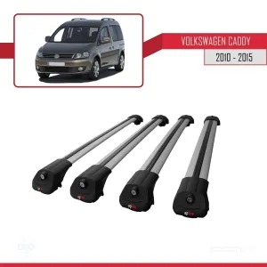 Volkswagen Caddy 2010-2015 Arası ile uyumlu ACE-1 Ara Atkı Tavan Barı GRİ 4 ADET BAR thumb 4