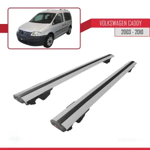 Volkswagen Caddy 2003-2010 Arası ile uyumlu HOOK Model Anahtar Kilitli Ara Atkı Tavan Barı GRİ - Görsel 4