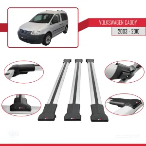Volkswagen Caddy 2003-2010 Arası ile uyumlu FLY Model Ara Atkı Tavan Barı GRİ 3 ADET BAR - Görsel 5