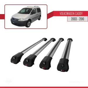 Volkswagen Caddy 2003-2010 Arası ile uyumlu ACE-1 Ara Atkı Tavan Barı GRİ 4 ADET BAR thumb 4