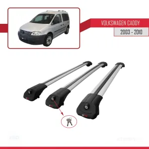 Volkswagen Caddy 2003-2010 Arası ile uyumlu ACE-1 Ara Atkı Tavan Barı GRİ 3 ADET BAR - Görsel 4