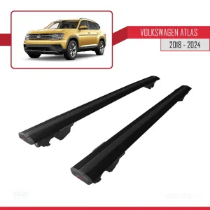 Volkswagen Atlas 2018 ve Sonrası ile uyumlu HOOK Model Anahtar Kilitli Ara Atkı Tavan Barı SİYAH thumb 4