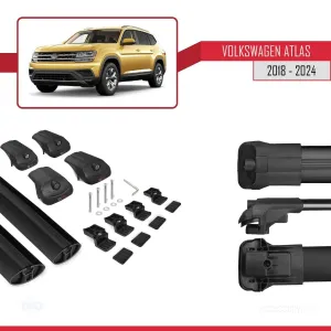 Volkswagen Atlas 2018 ve Sonrası ile uyumlu ACE-1 Ara Atkı Tavan Barı SİYAH thumb 5
