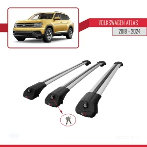 Volkswagen Atlas 2018 ve Sonrası ile uyumlu ACE-1 Ara Atkı Tavan Barı GRİ 3 ADET BAR thumb 4