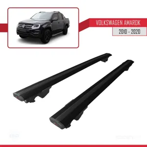 Volkswagen Amarok 2010-2020 Arası ile uyumlu HOOK Model Anahtar Kilitli Ara Atkı Tavan Barı SİYAH thumb 4